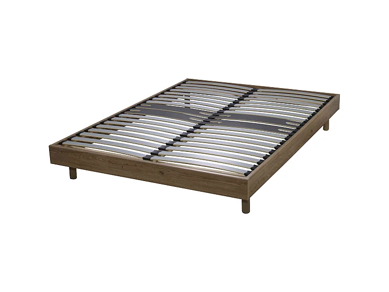 Sommier kit décor chêne OAK zone lombaire renforcée 140x190
