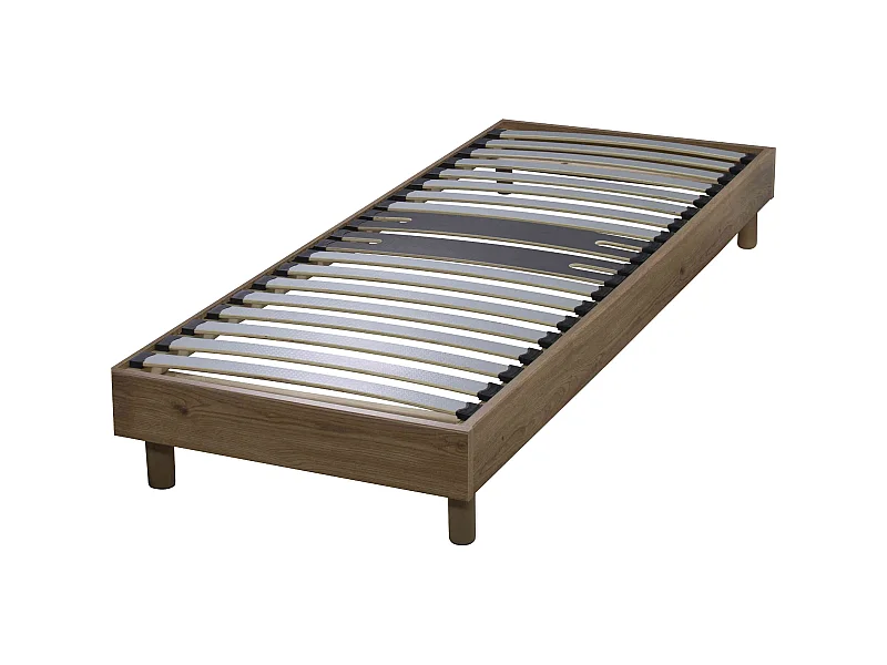Sommier kit décor chêne OAK zone lombaire renforcée 90x190
