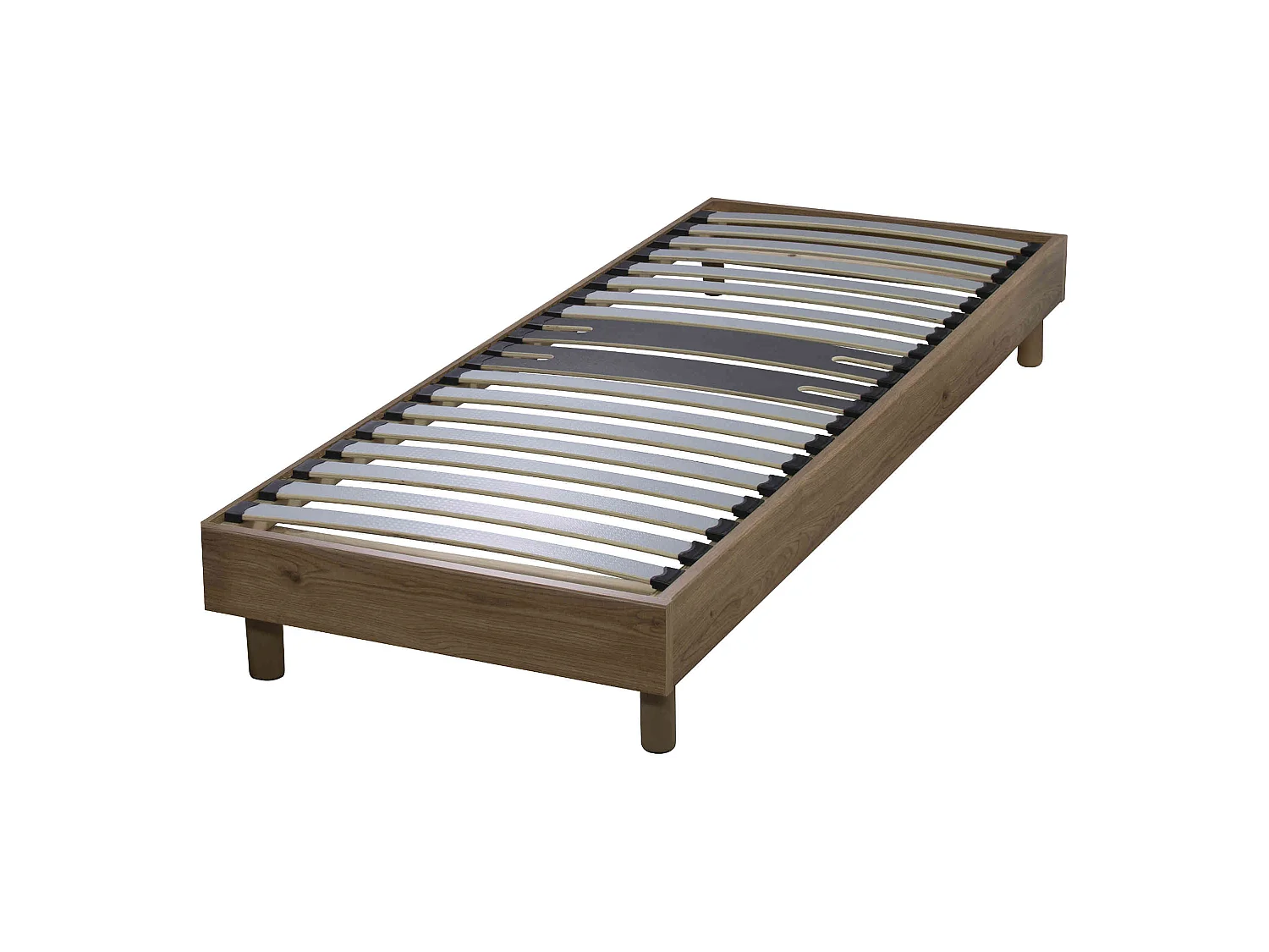 Sommier kit décor chêne OAK zone lombaire renforcée 90x190