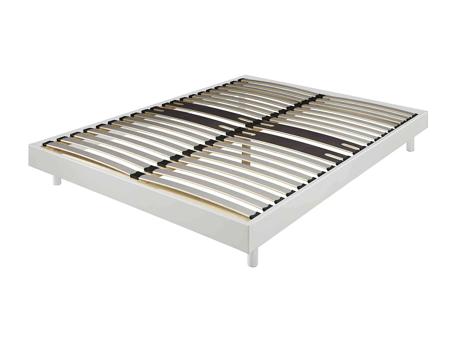 Sommier kit décor blanc zone lombaire renforcée 140x190