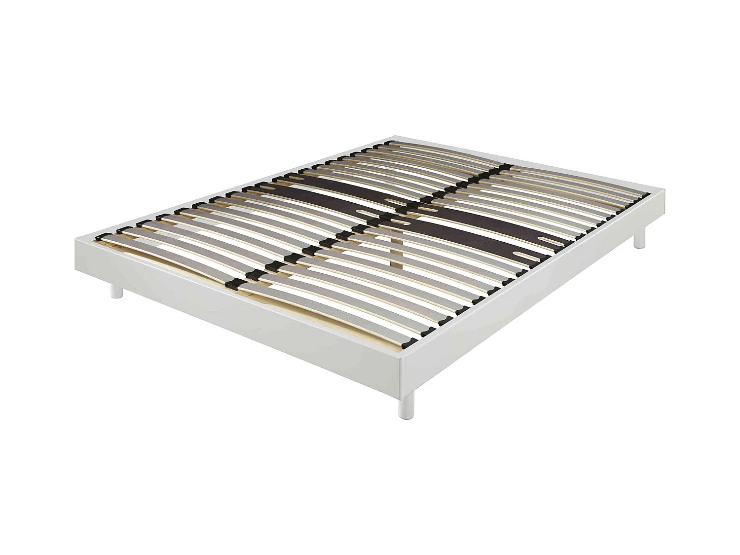 Sommier kit décor blanc zone lombaire renforcée 140x190