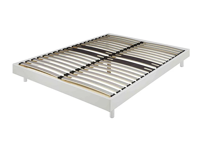 Sommier kit décor blanc zone lombaire renforcée 140x190