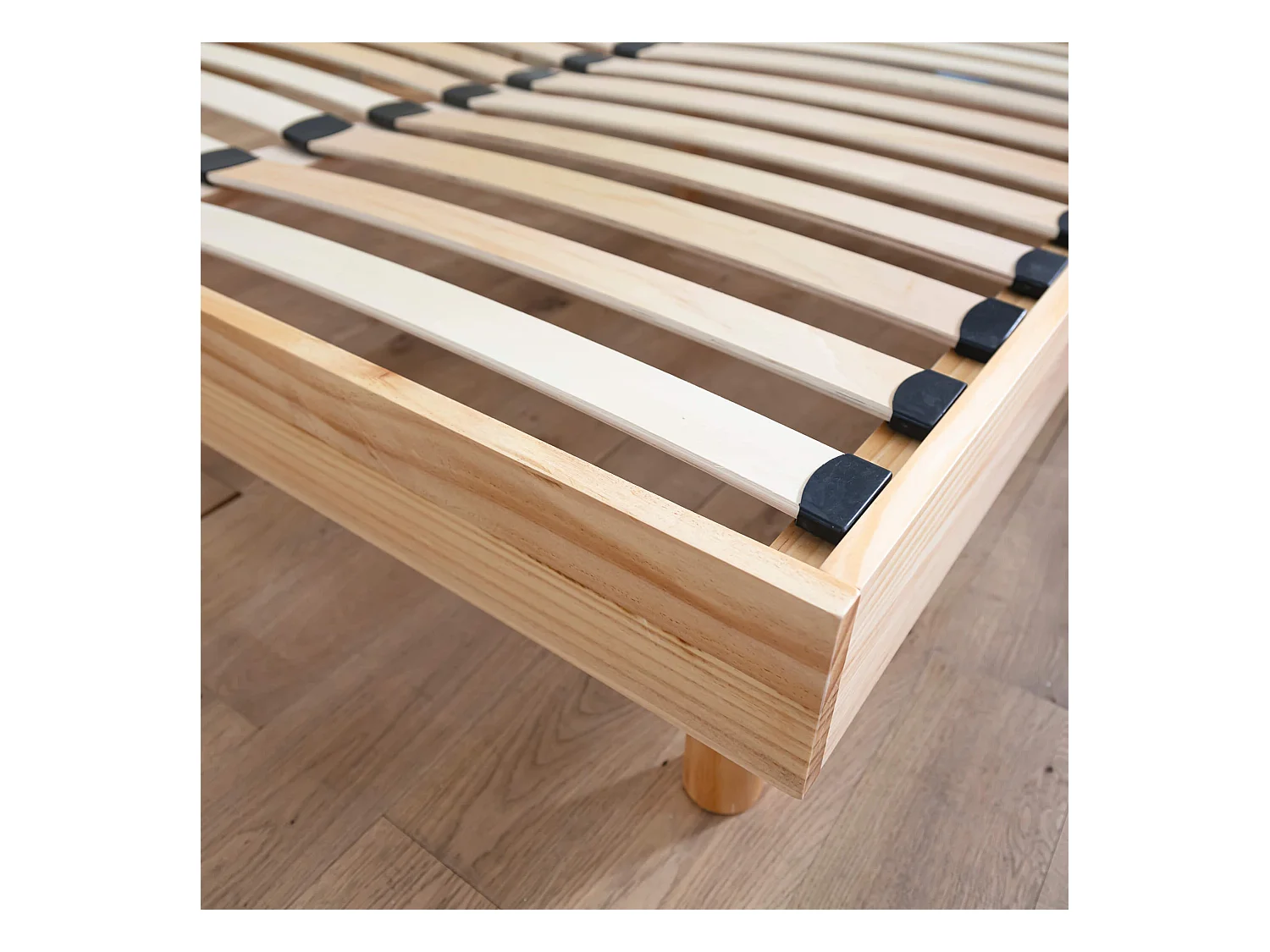 Sommier kit en bois massif naturel 160x200