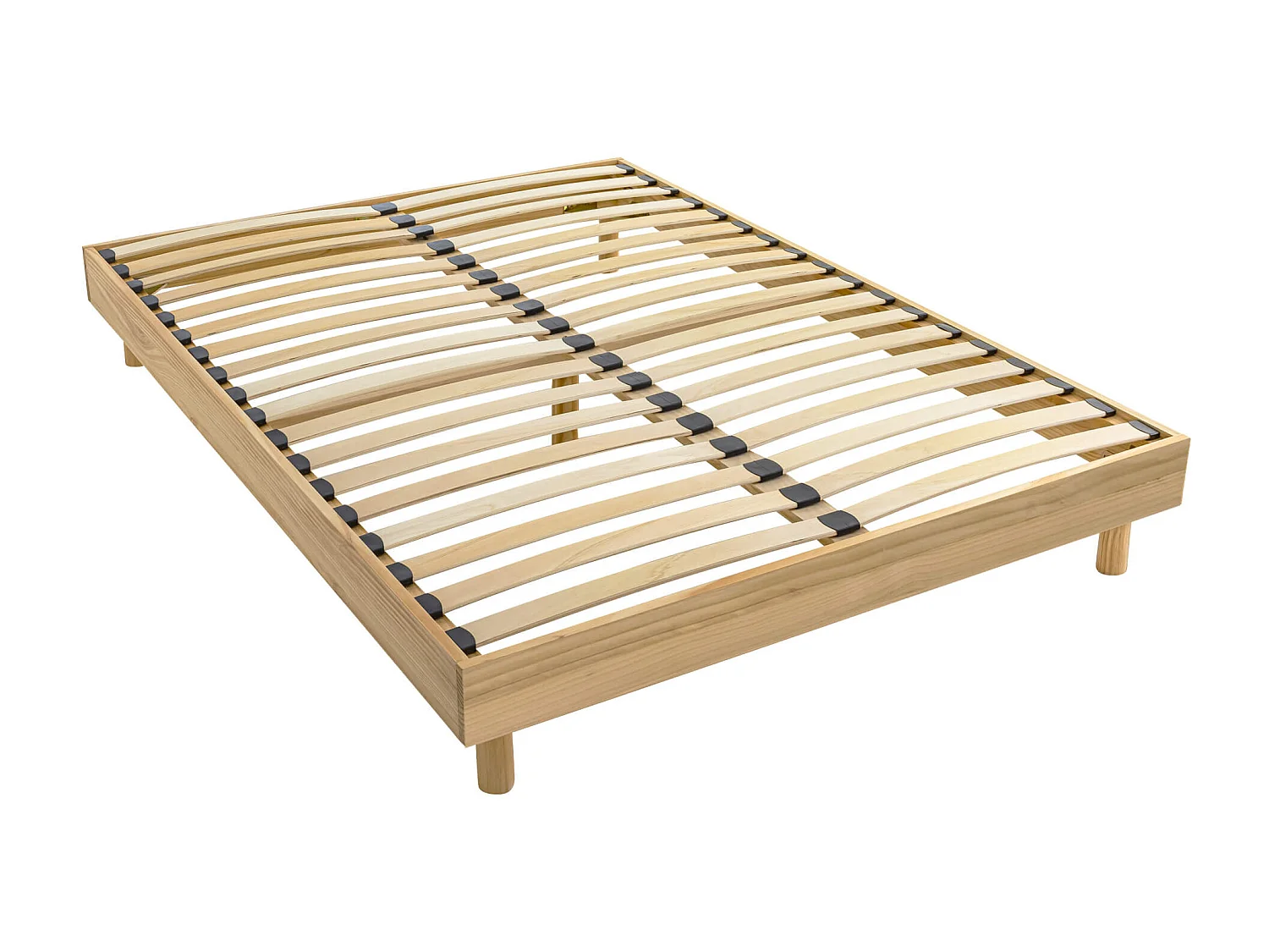 Sommier kit en bois massif naturel 160x200