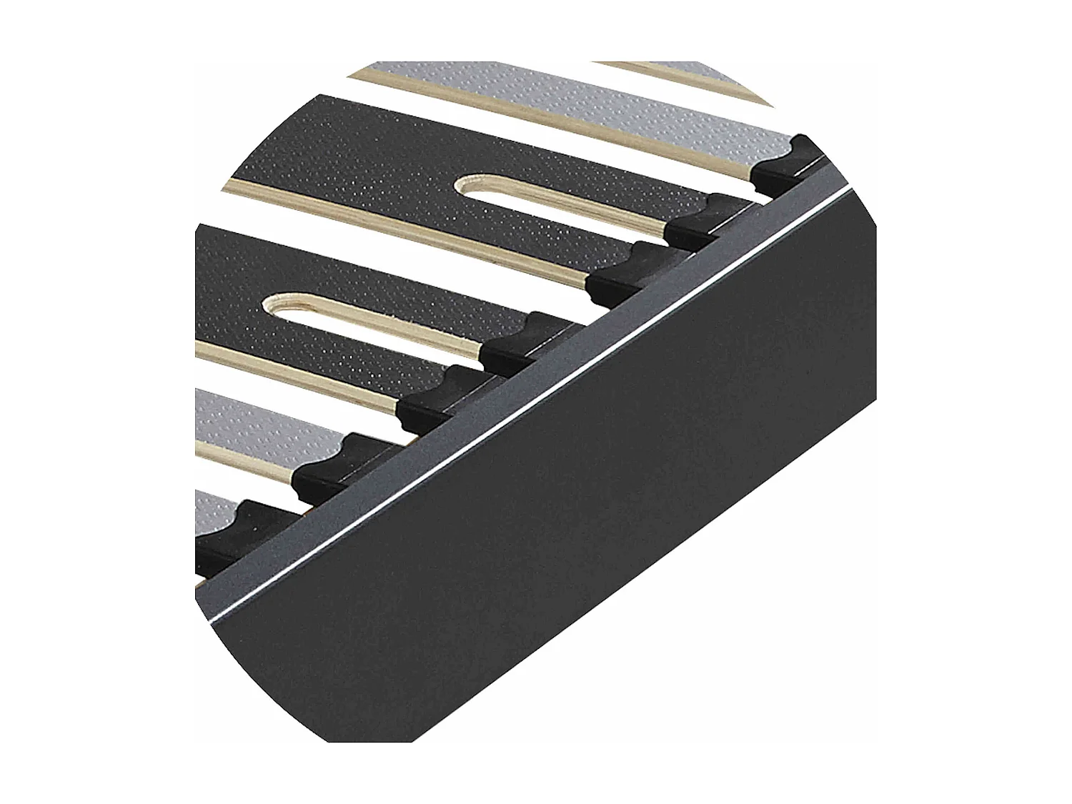 Sommier kit décor graphite zone lombaire renforcée 90x190