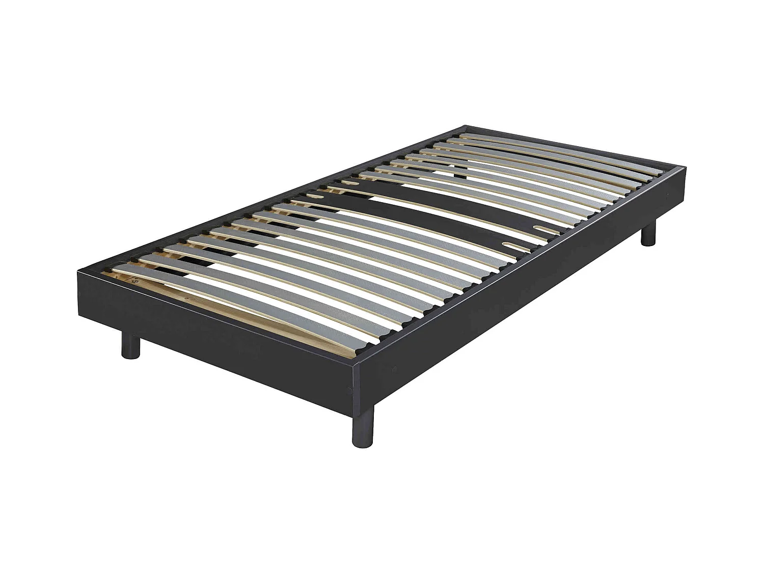 Sommier kit décor graphite zone lombaire renforcée 90x190