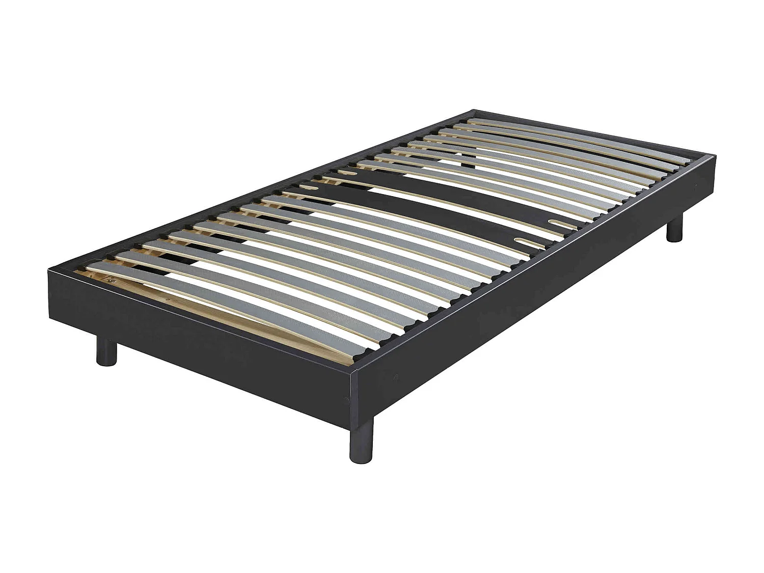 Sommier kit décor graphite zone lombaire renforcée 90x190