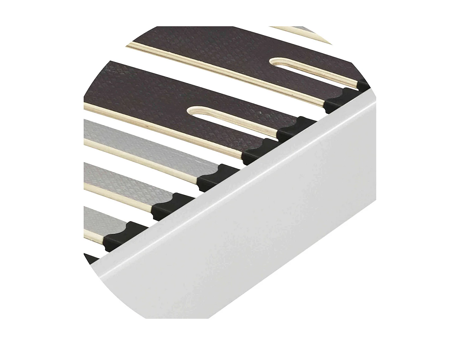 Sommier kit décor blanc zone lombaire renforcée 160x200