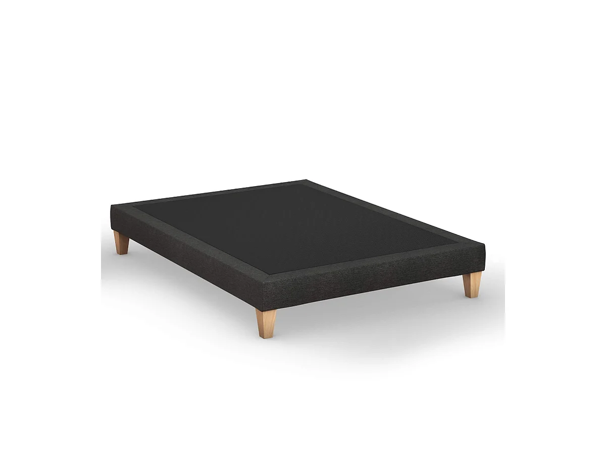 Sommier déco tapissier nuit noire - SOMEO 140x190