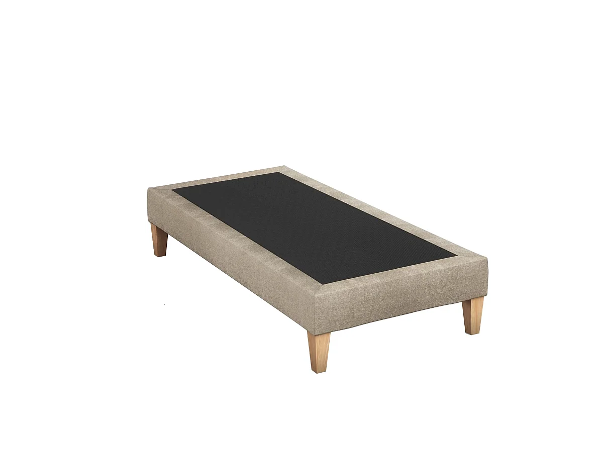 Sommier déco tapissier beige sable - SOMEO 120x200