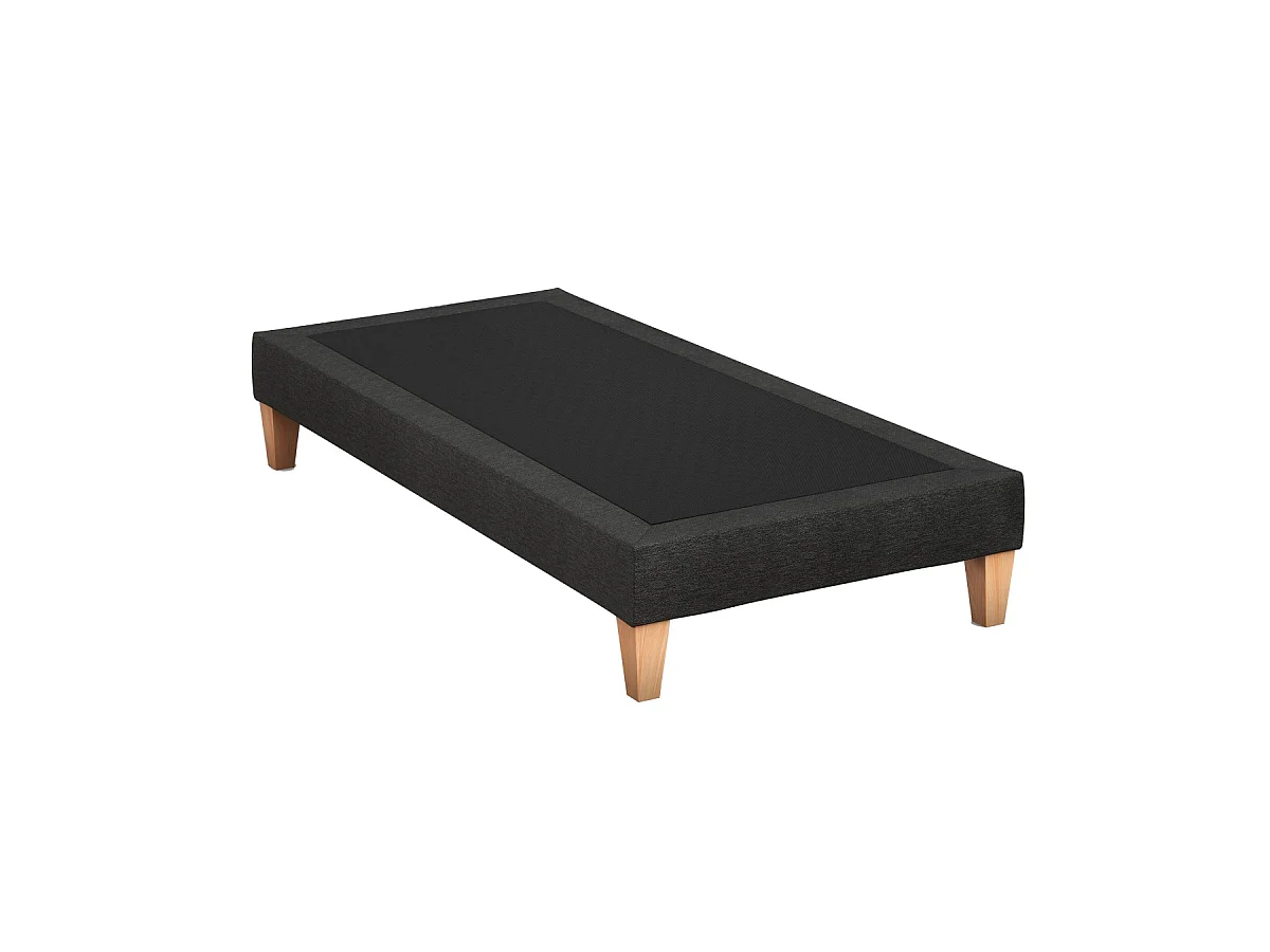 Sommier déco tapissier nuit noire - SOMEO 90x200