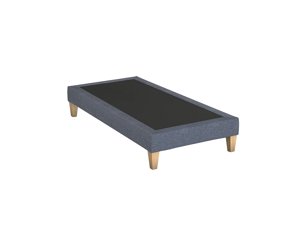 Sommier déco tapissier bleu océan - SOMEO 2x100x200