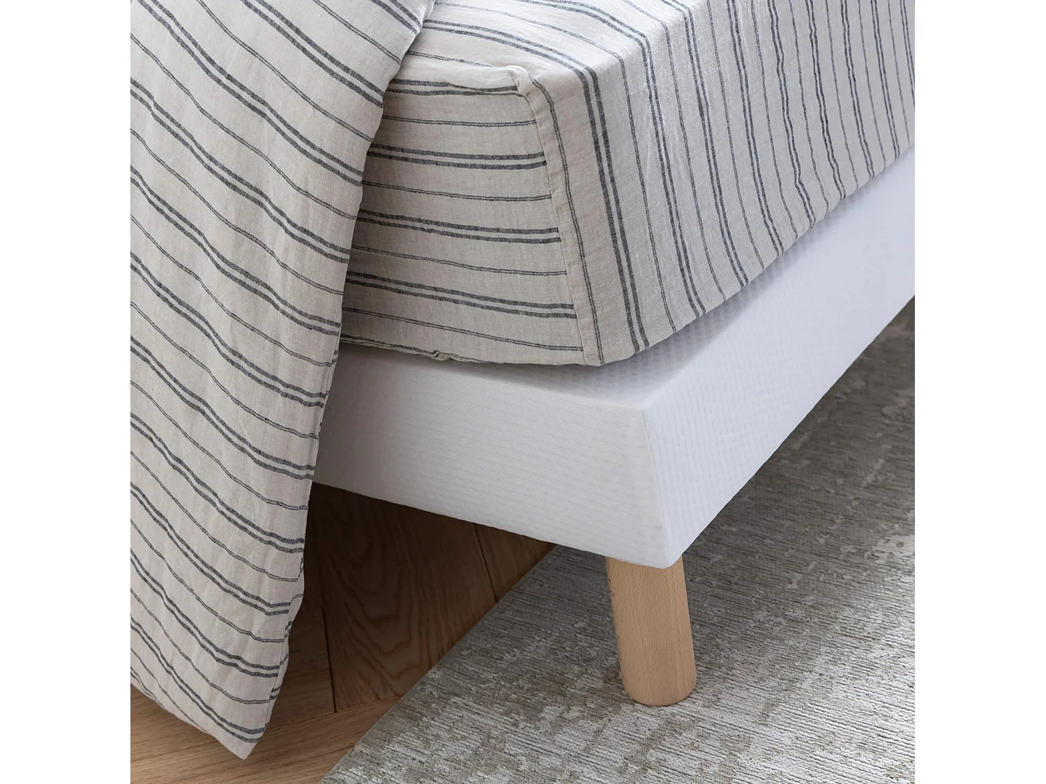 Sommier tapissier blanc 13 cm Lune - SOMEO 70x200