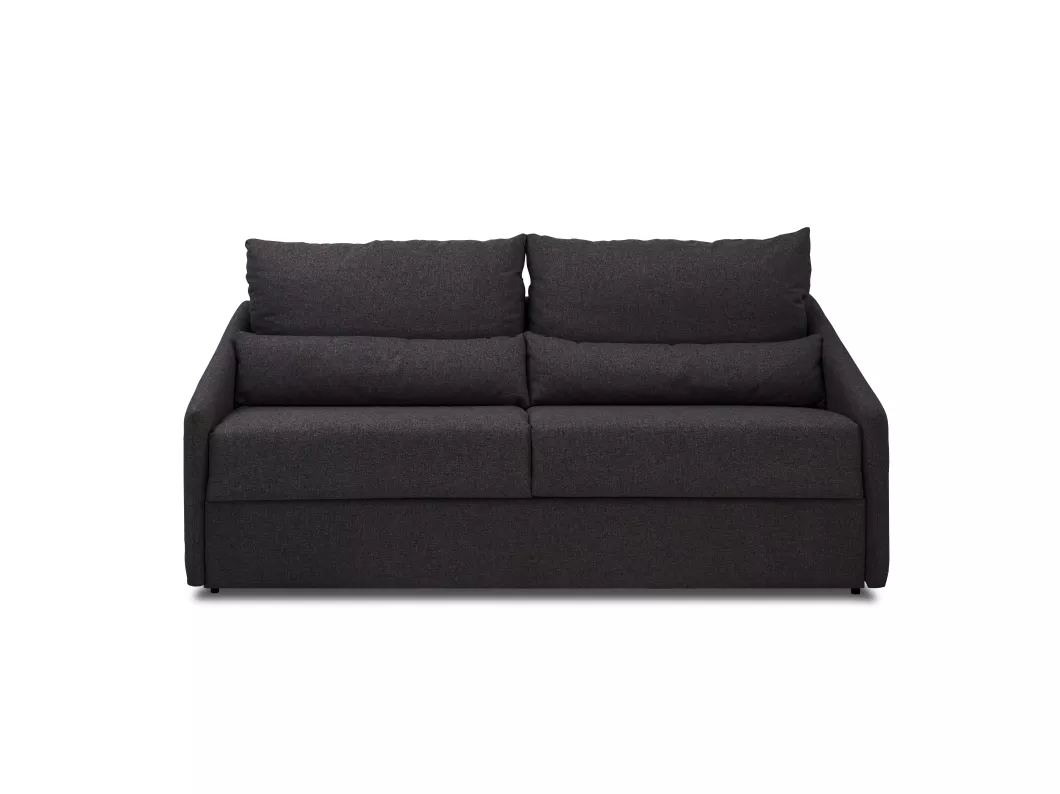 Kauf Unique Schlafsofa 4-Sitzer - Liegefläche mit Lattenrost: 160 cm & Matratze: 18 cm - Stoff - Anthrazit - MAJESTY