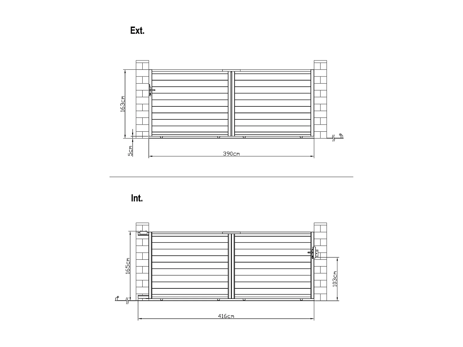Portail électrique coulissant aluminium plein L416 x H165 cm anthracite - NAZARIO