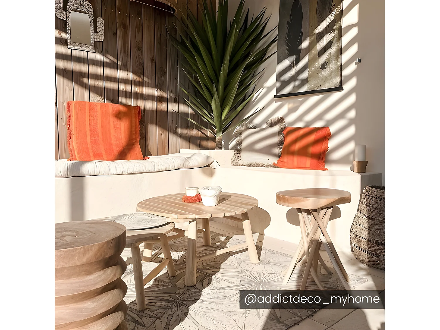 Set van 2 tuinsalontafels van teakhout - Licht naturel - TULUM