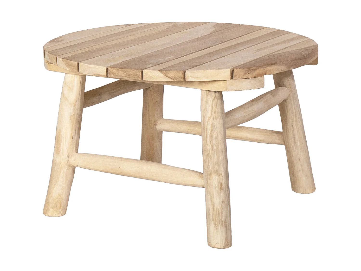 Set van 2 tuinsalontafels van teakhout - Licht naturel - TULUM