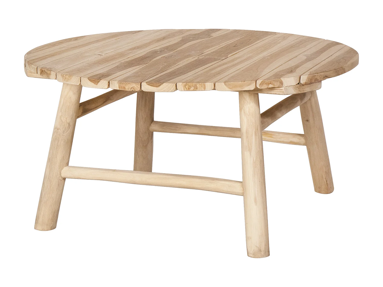 Tavolino da giardino in Teak Naturale chiaro - Lotto di 2 - TULUM