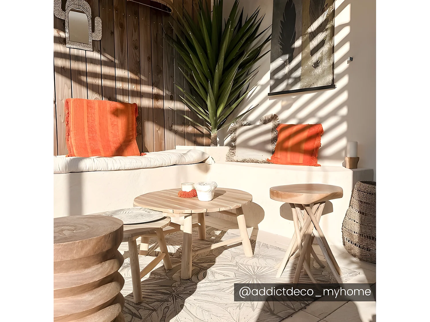 Set van 2 tuinsalontafels van teakhout - Licht naturel - TULUM