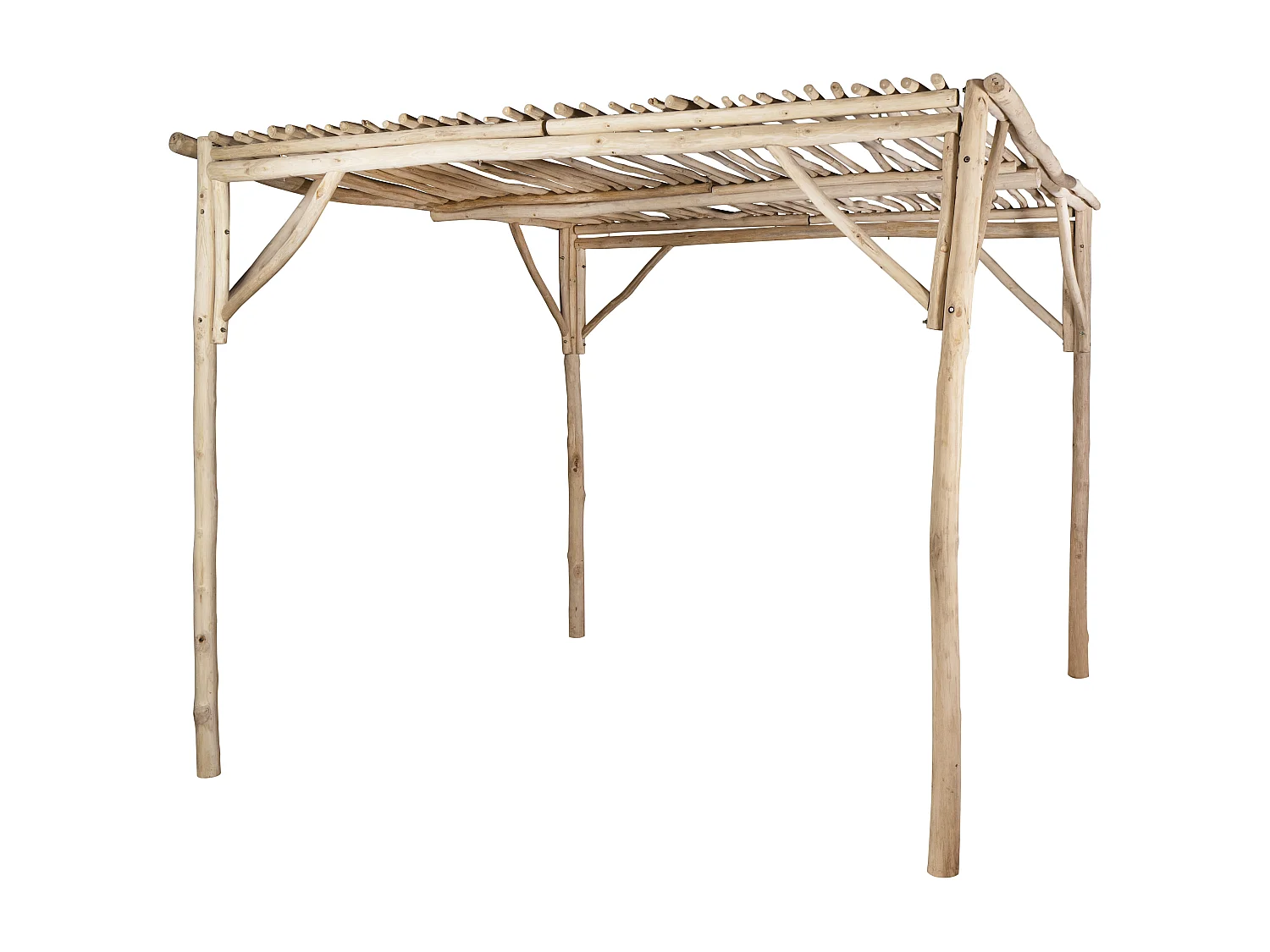 Pergola wolnostojąca z drewna tekowego 9 m² – TULUM