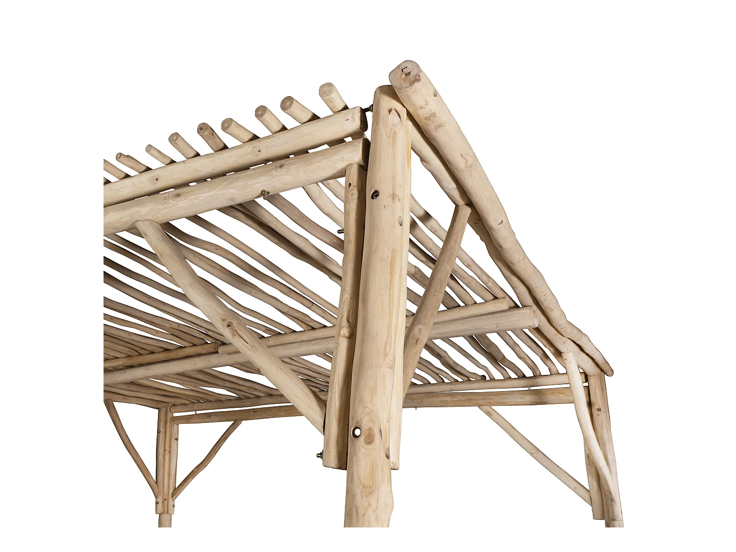 Pergola autoportante en bois de teck 9 m² - TULUM