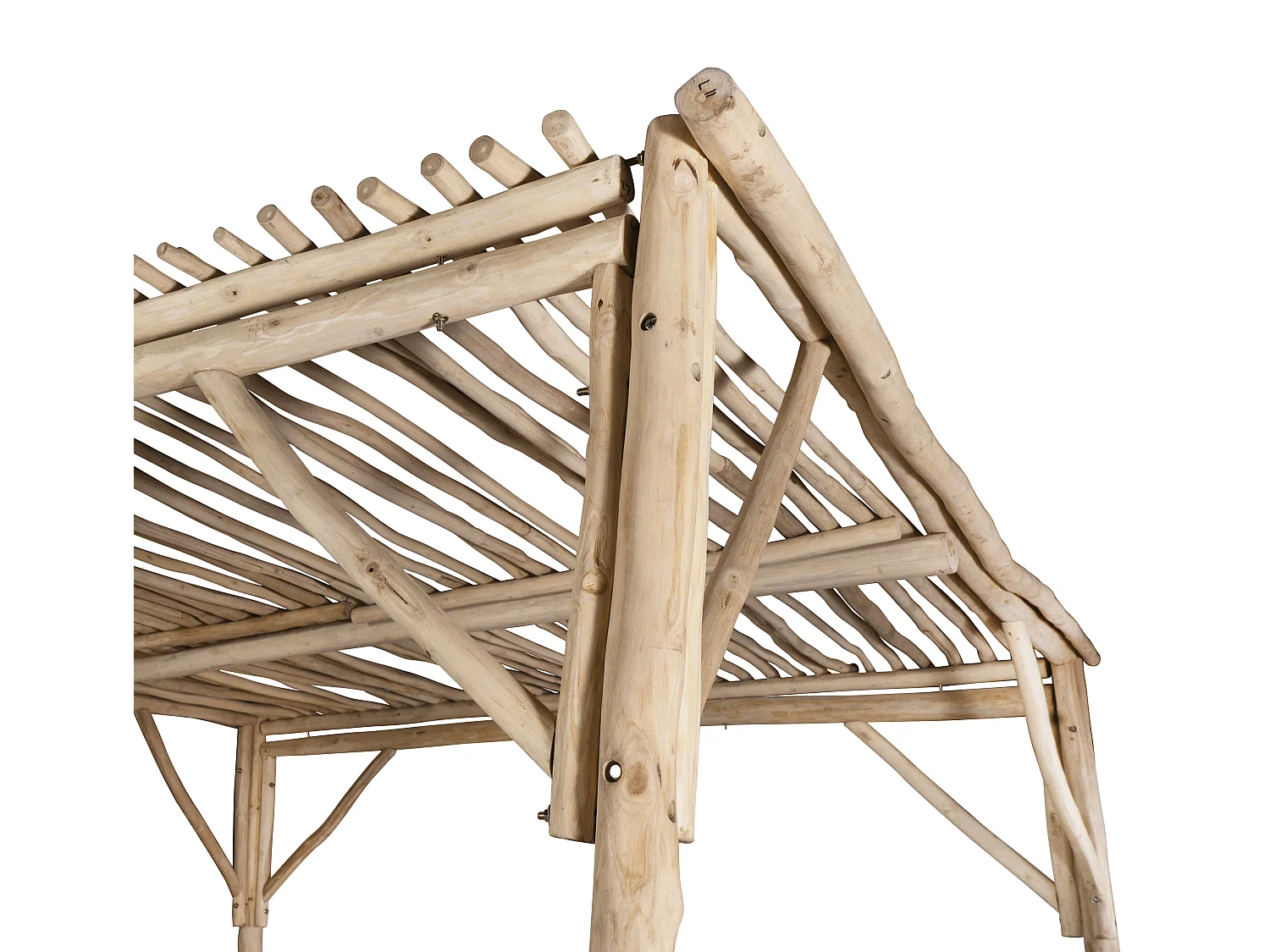 Pergola autoportante en bois de teck 9 m² - TULUM