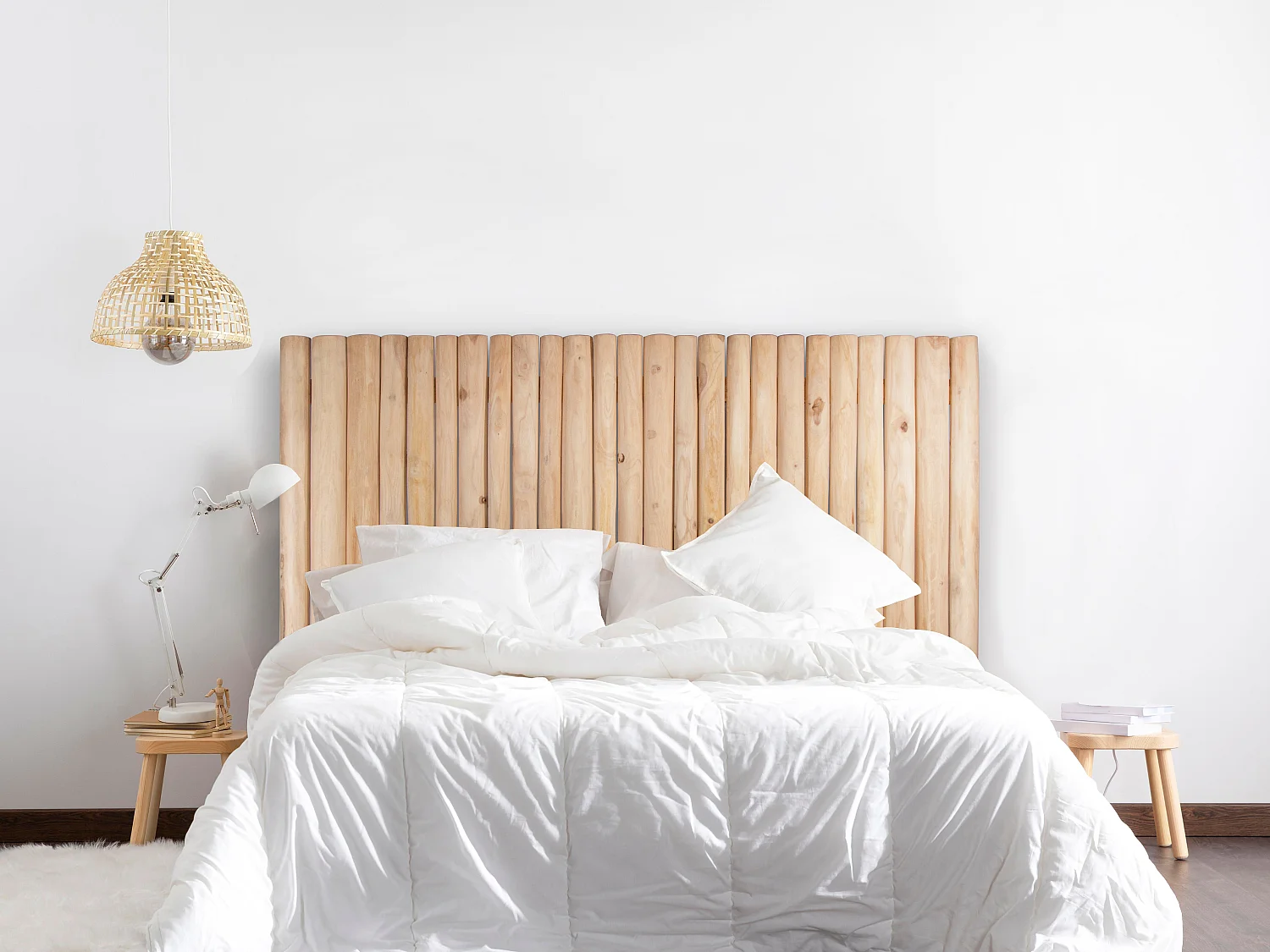 Tête de lit 170 cm - Branches de teck - Naturel - LITTORAL II