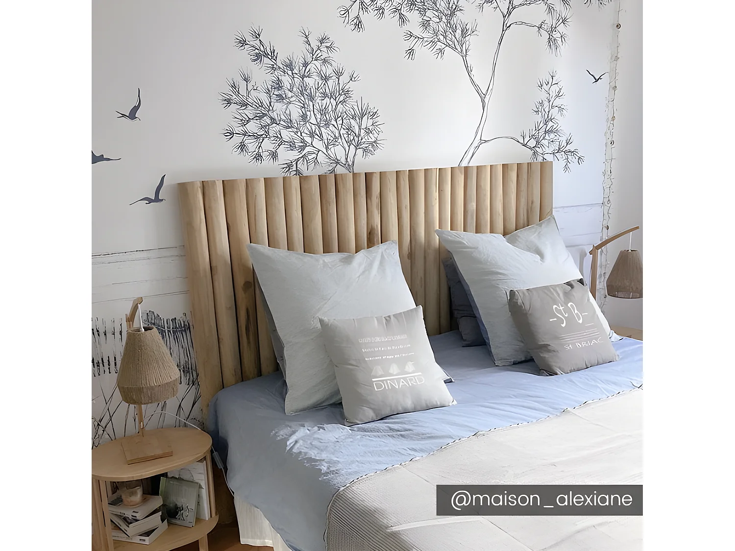 Tête de lit 170 cm - Branches de teck - Naturel - LITTORAL II