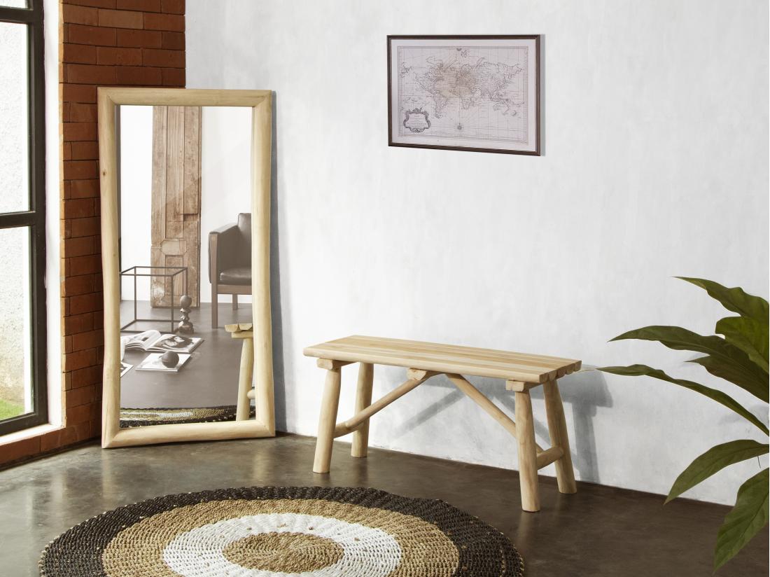 vente unique Banc en bois de teck - Coloris : Naturel - TAMBUA