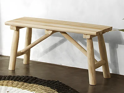 Teakhouten bankje - Kleur: naturel - TAMBUA