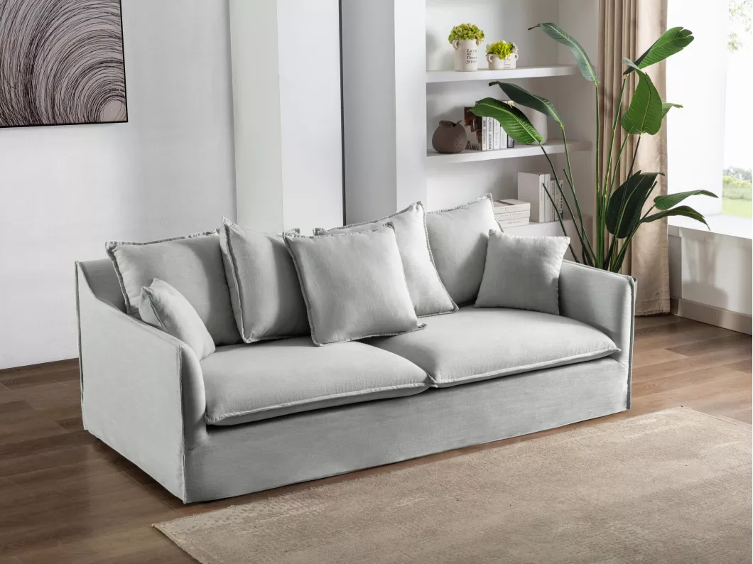 Kauf Unique Sofa 3-Sitzer - Stoff - Grau - SANKA