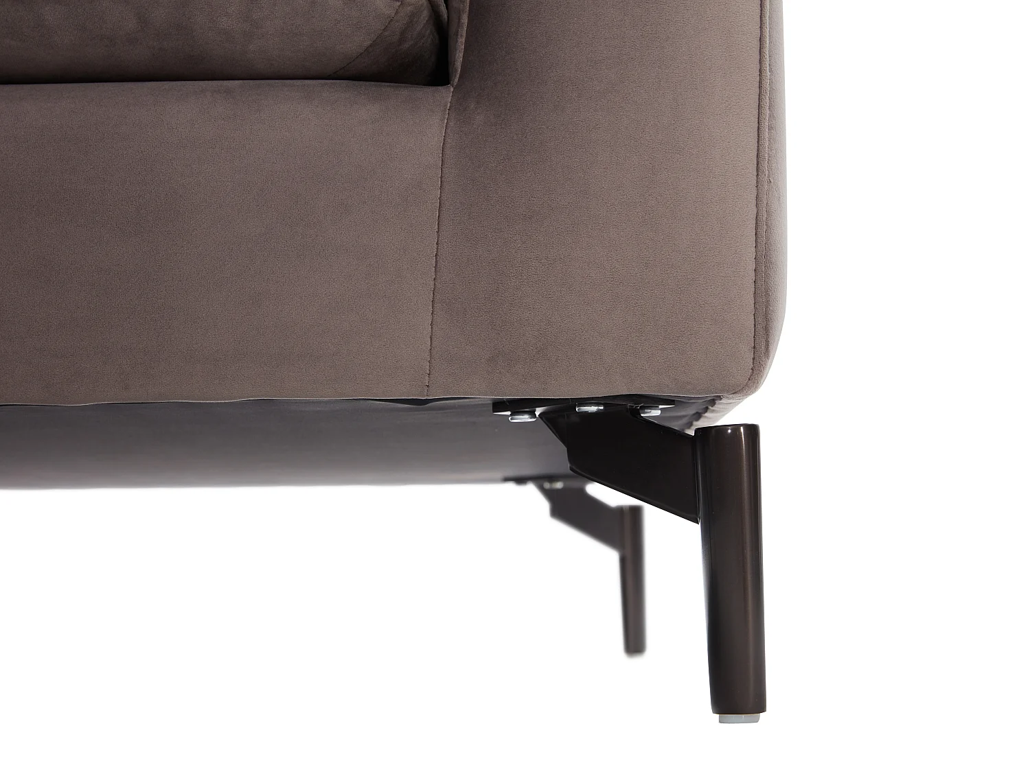 Canapé 3 places en velours taupe ISENA