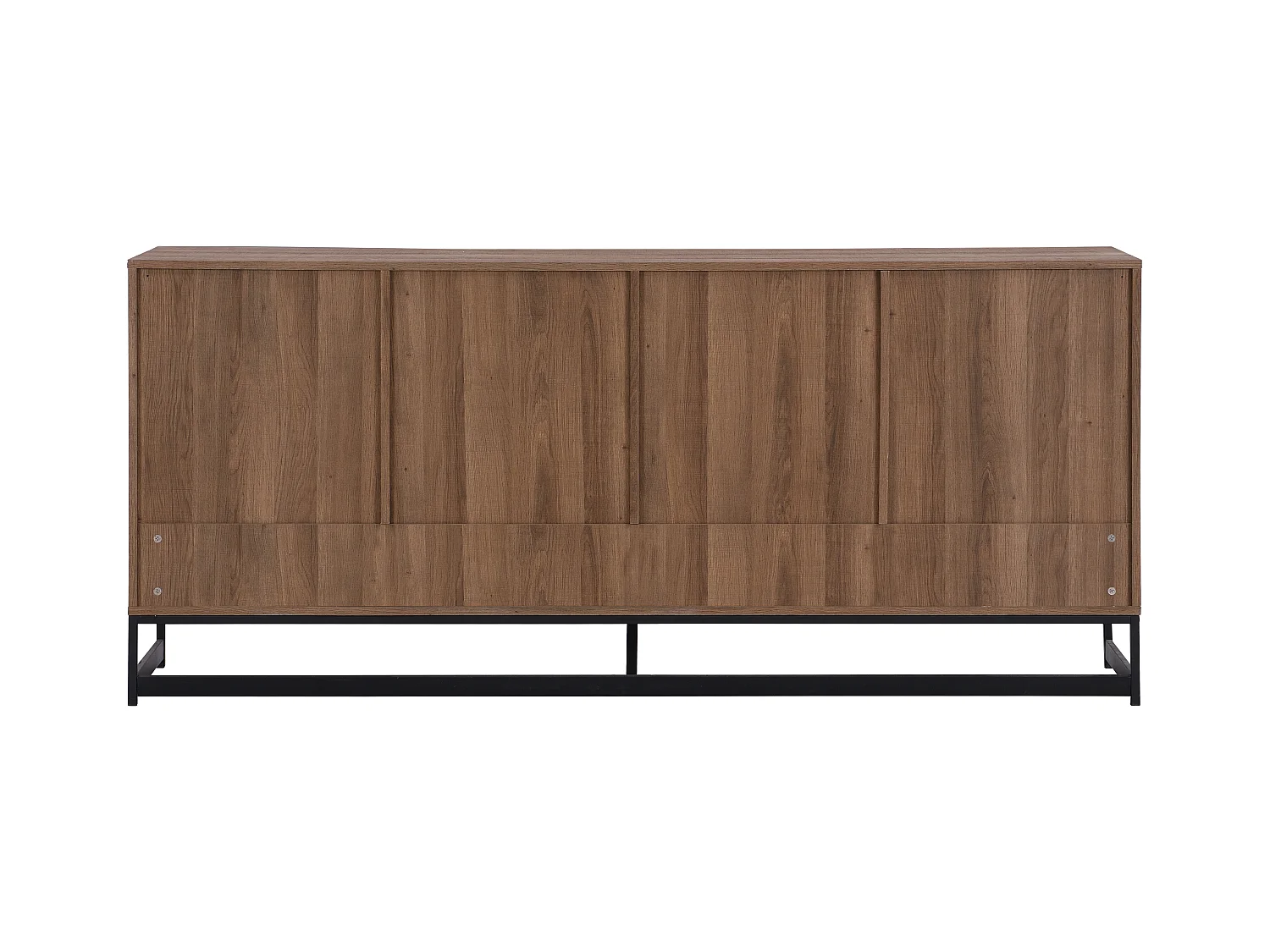 Buffetkast met 3 deuren en 3 laden - Mdf - Naturel en zwart - CARATANA
