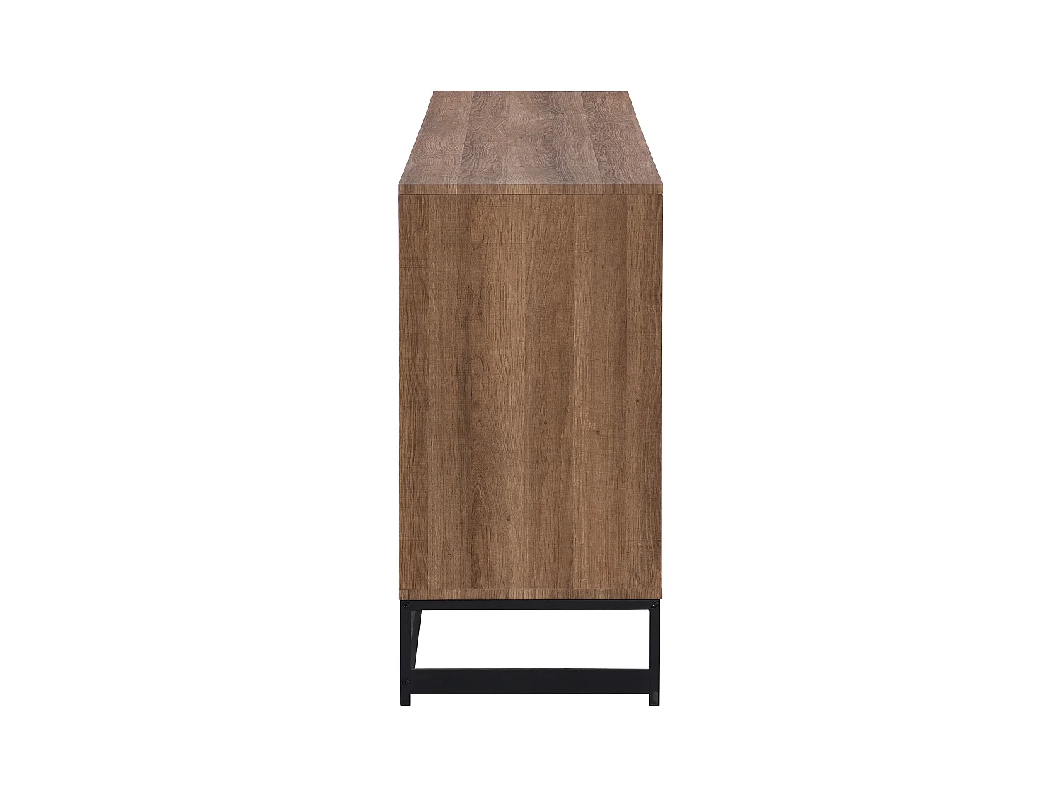 Buffetkast met 3 deuren en 3 laden - Mdf - Naturel en zwart - CARATANA