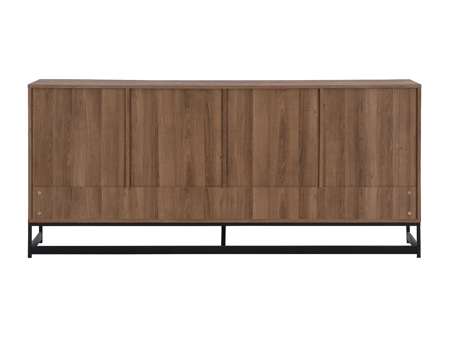 Aparador 3 portas e 3 gavetas em MDF cor natural e preto - CARATANA