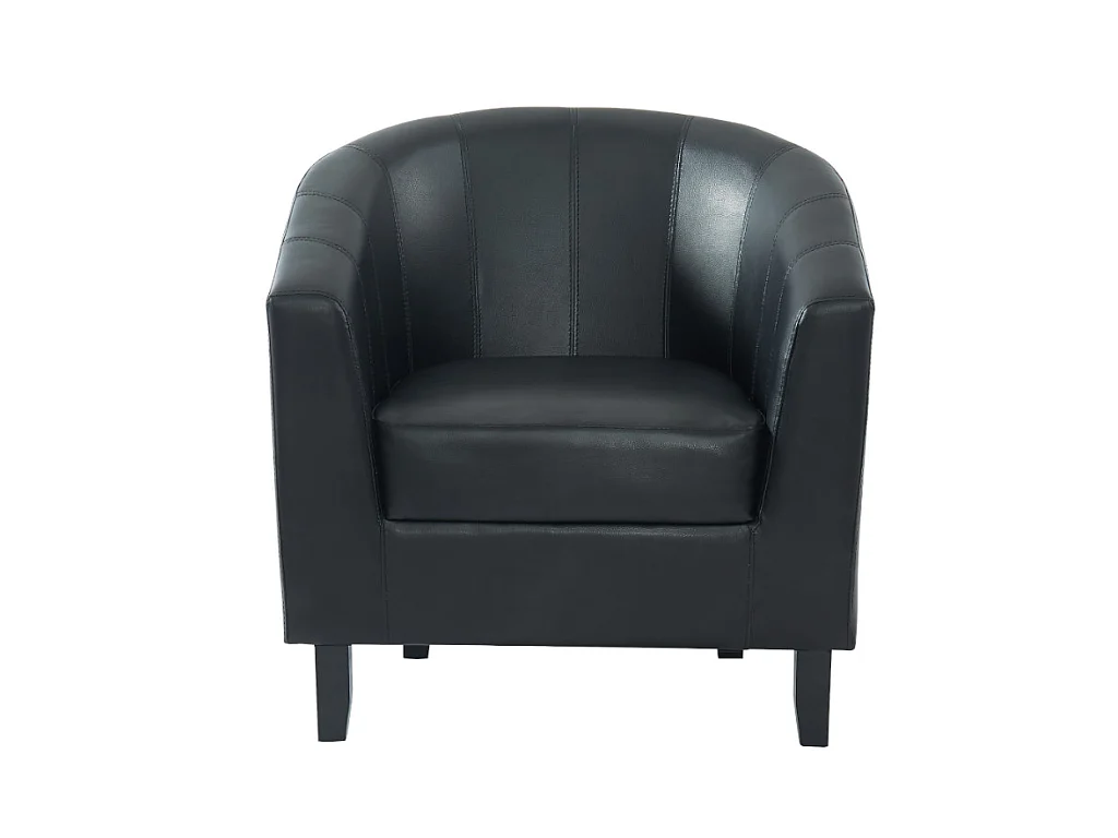 Fauteuil van kunstleer CRISTOBAL - Zwart