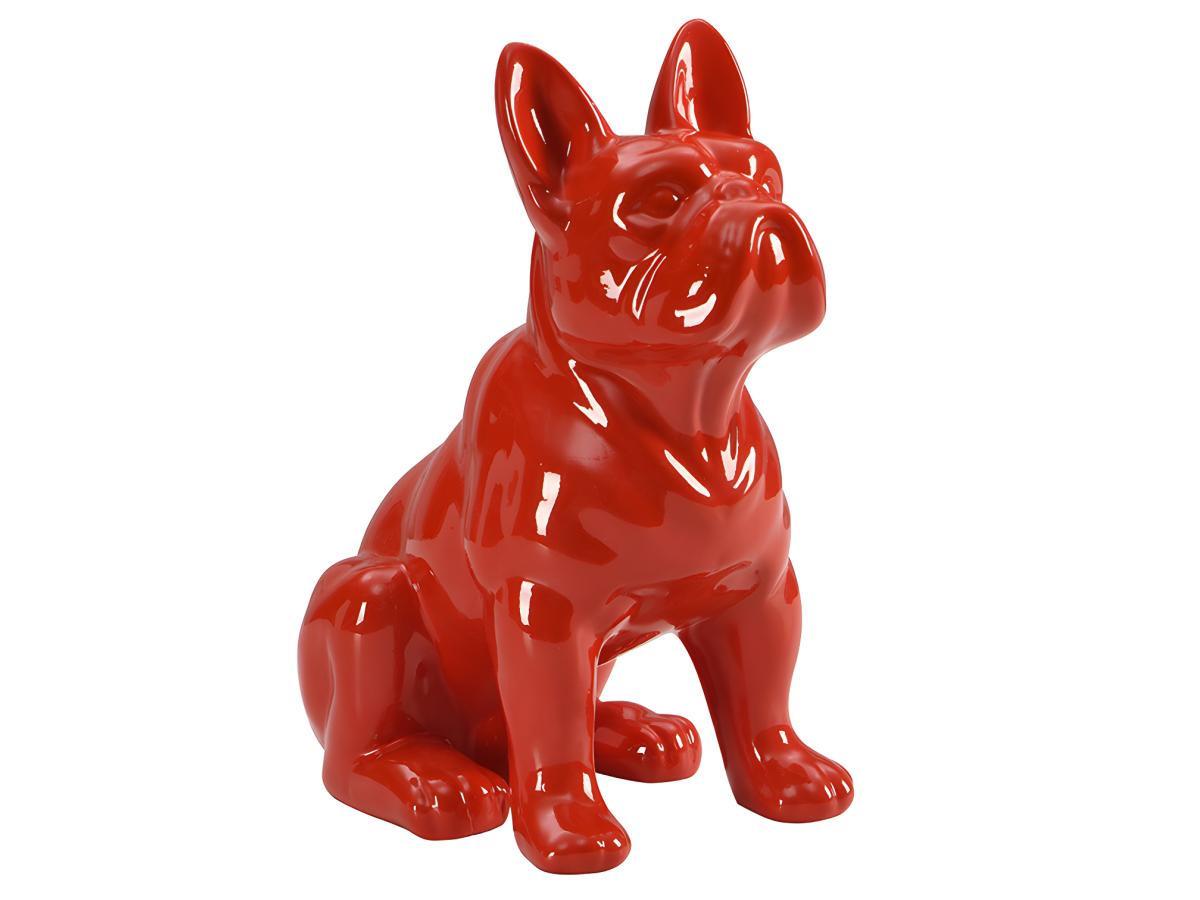 Bulldogge-Skulptur - 27 x 16 x 32 cm - Kunstharz - Rot - DOGGO günstig online kaufen