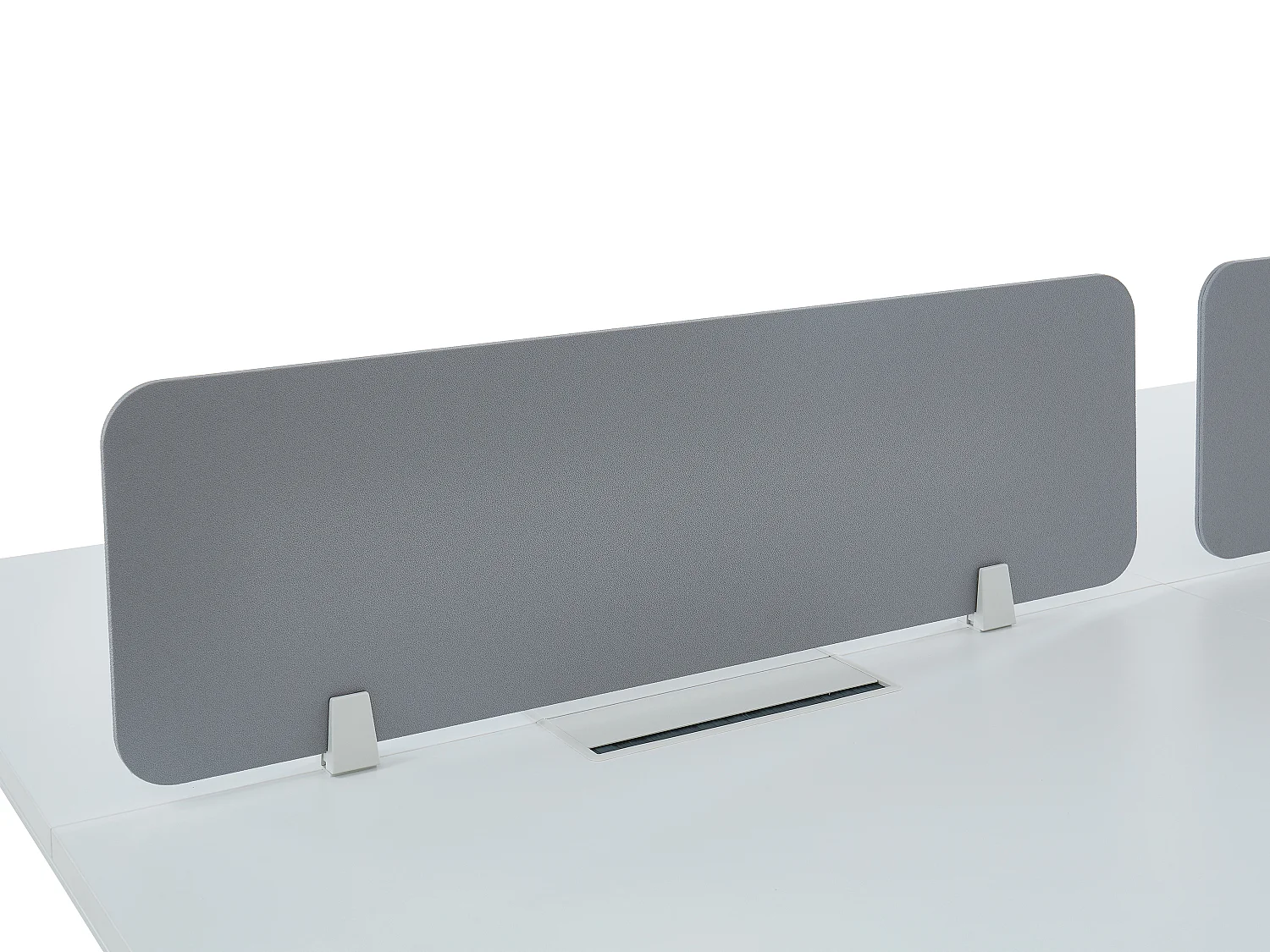 Séparateur de bureau professionnel - Tissu - Gris - L130 cm - DOWNTOWN