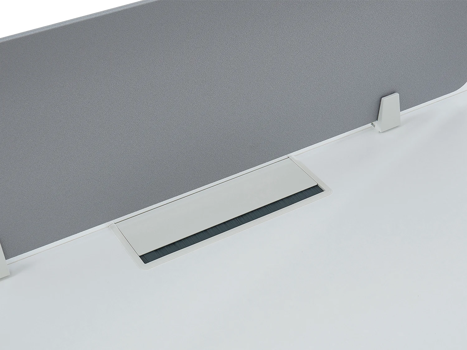 Afscheiding voor professioneel bureau - Stof - Grijs - L130 cm - DOWNTOWN