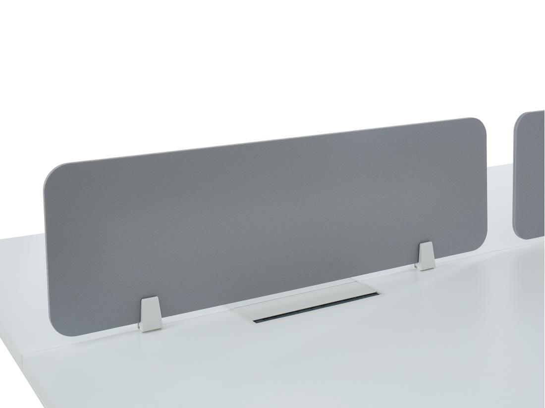 vente unique Séparateur de bureau professionnel - Tissu - Gris - L130 cm - DOWNTOWN