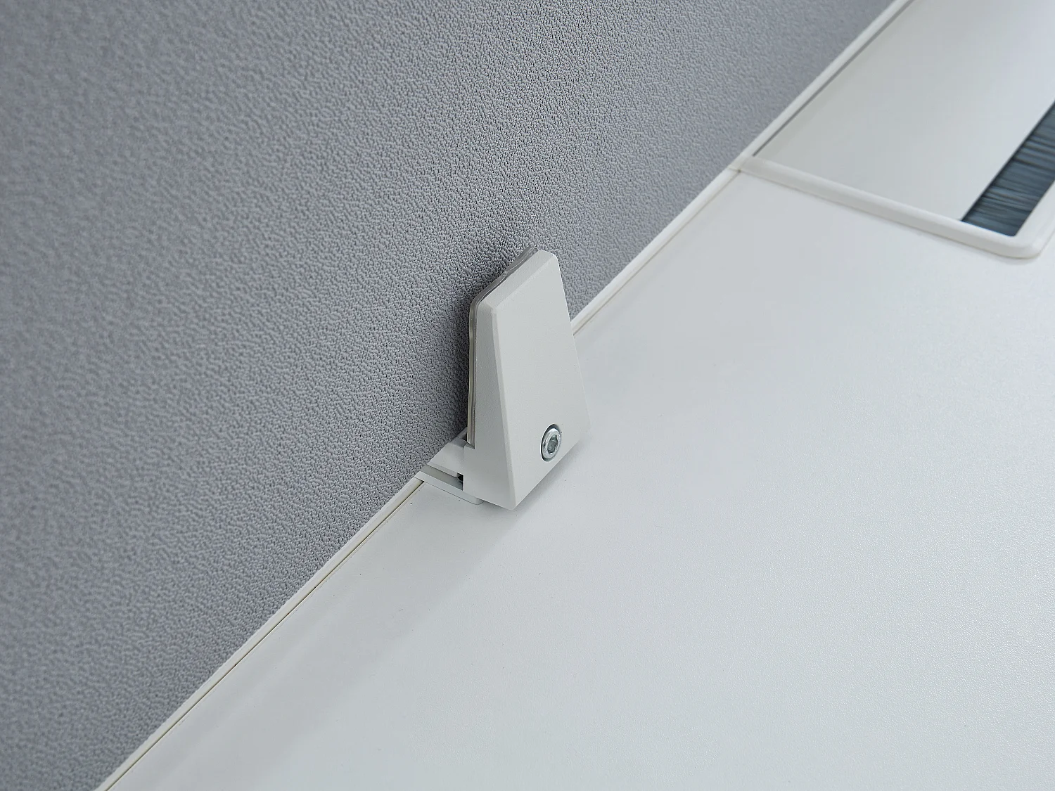 Divisorio per scrivania professionale L130 cm Tessuto Grigio - DOWNTOWN