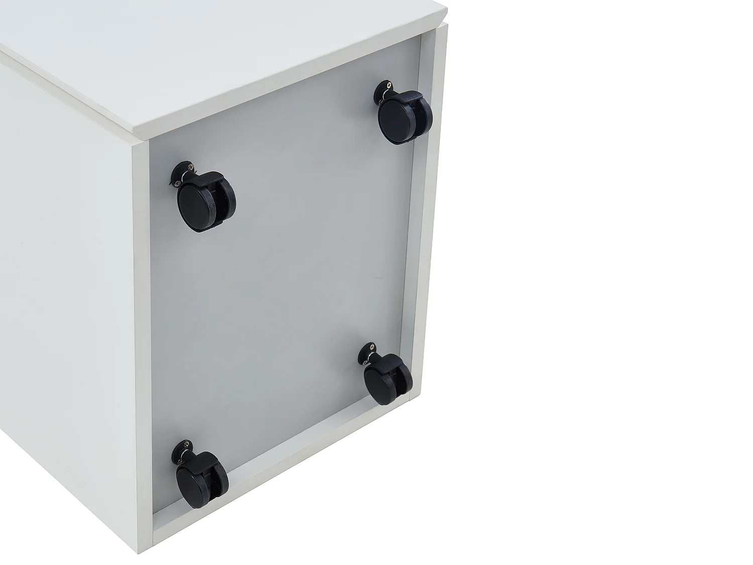 Caisson de bureau mobile professionnel - 3 tiroirs - Avec serrure - Blanc - DOWNTOWN