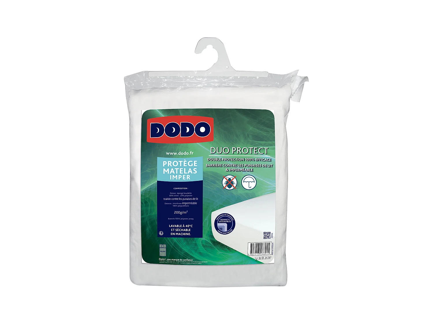 Protège matelas DODO imperméable et anti punaises de lit - 140 x 190 cm -MAXIPROTECT