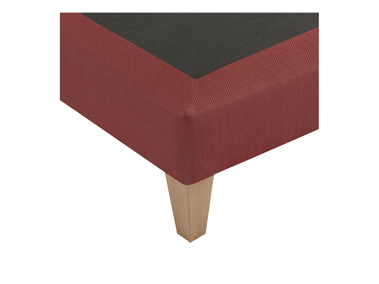 Sommier déco tapissier rouge Crépuscule - SOMEO 160x200