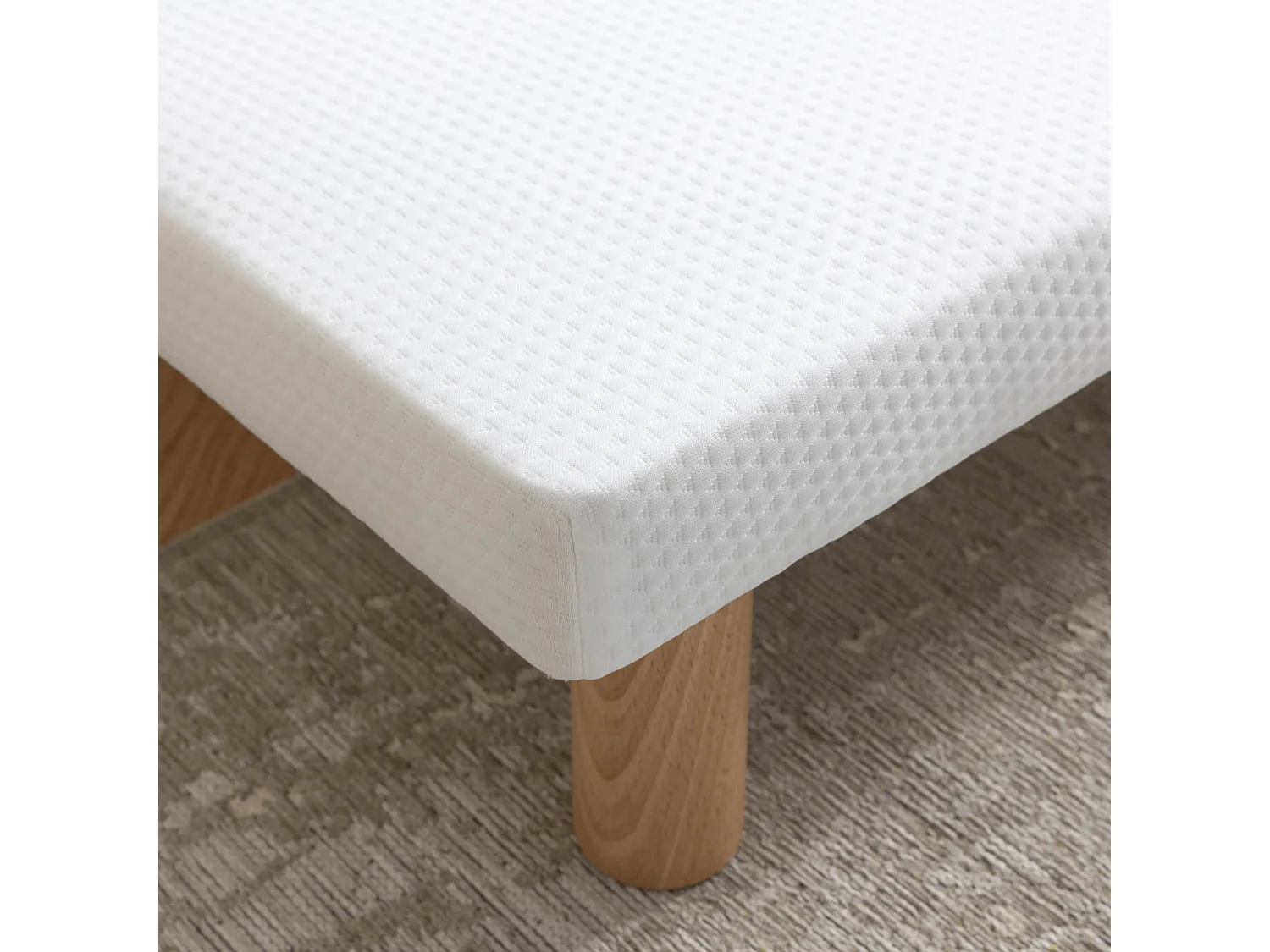 Sommier extra-plat tapissier blanc 7 cm Étoile - SOMEO 160x200
