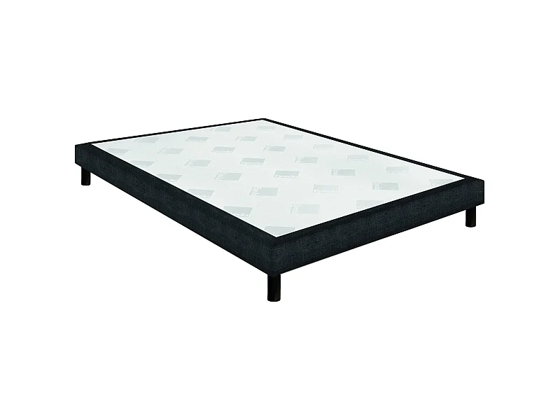 Sommier Epeda confort ferme chiné gris 15 cm NATURE 120x200