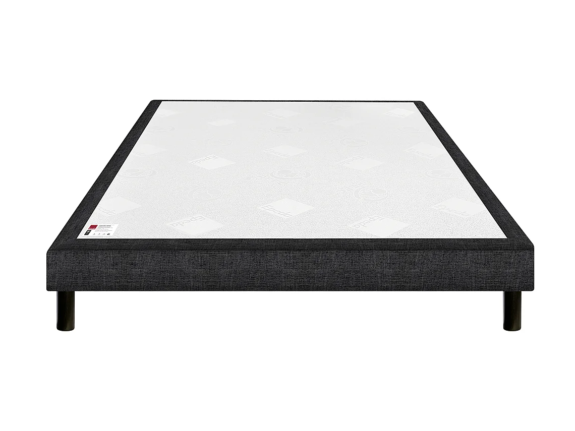 Sommier Epeda confort ferme chiné gris 15 cm NATURE 120x200