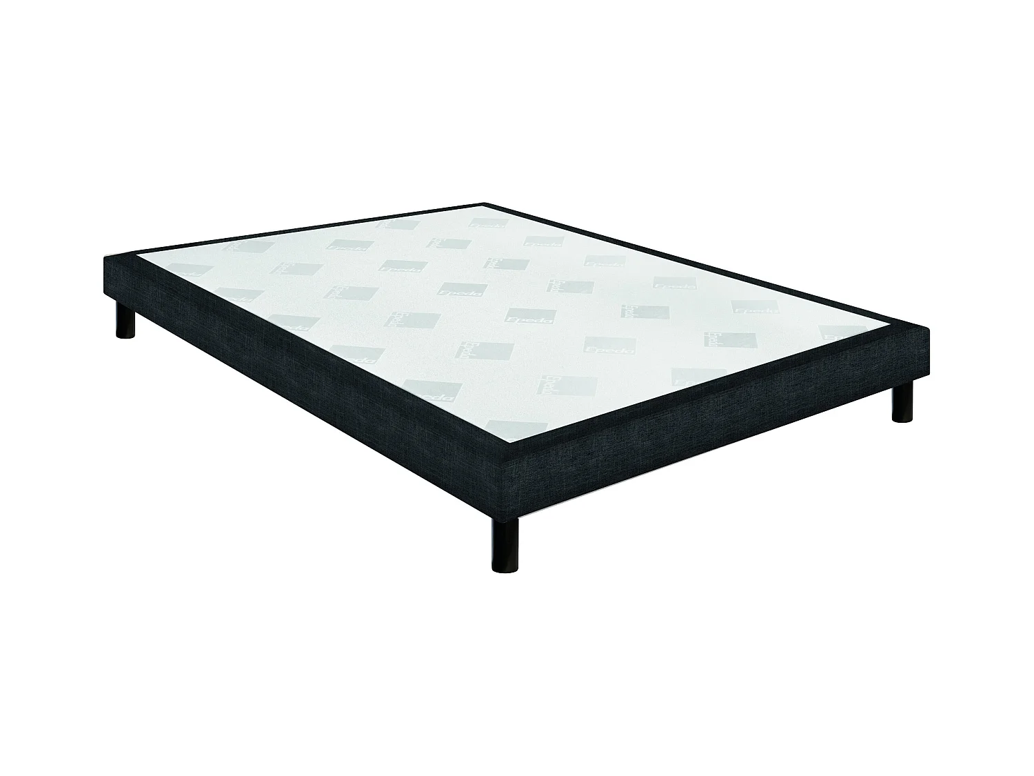 Sommier Epeda confort ferme chiné gris 15 cm NATURE 120x200
