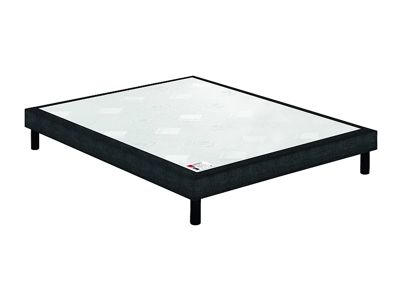 Sommier Epeda confort médium chiné gris 18 cm NATURE 80x200