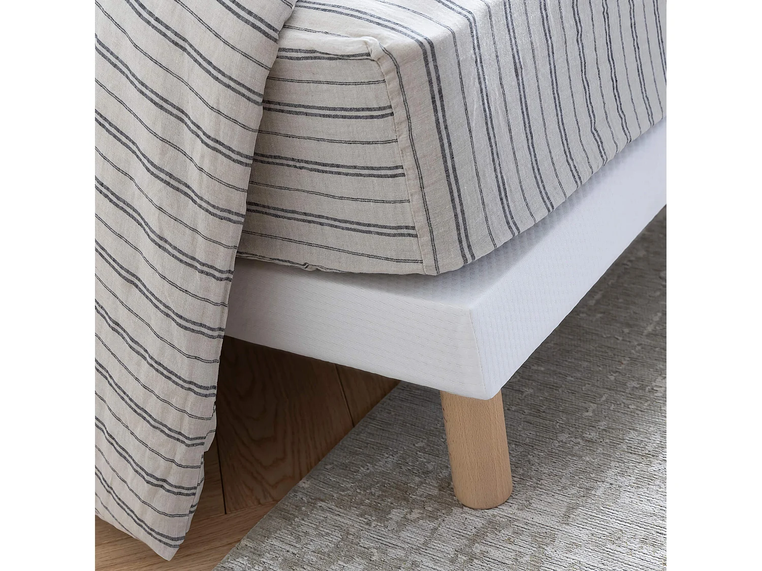 Sommier extra-plat tapissier blanc 7 cm Étoile - SOMEO 90x200